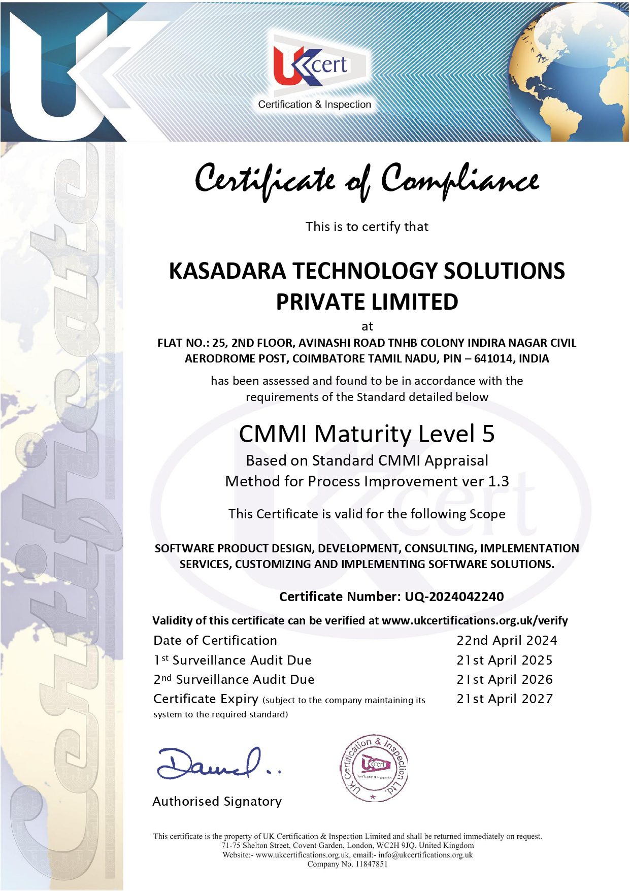 CMMI certification